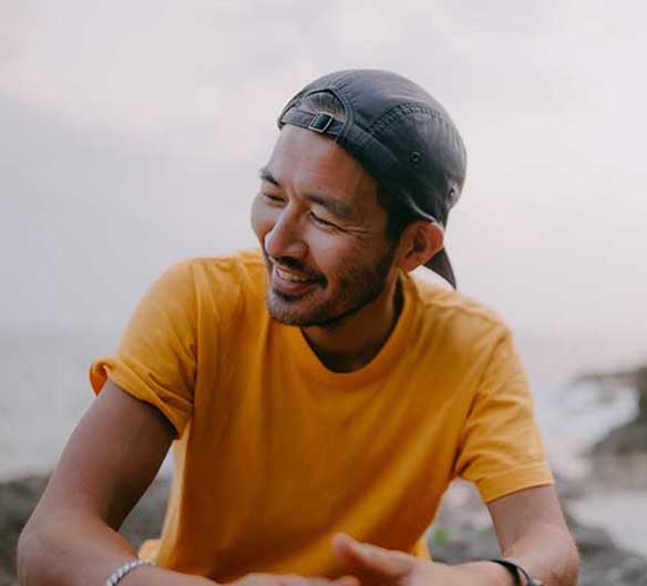 man on beach